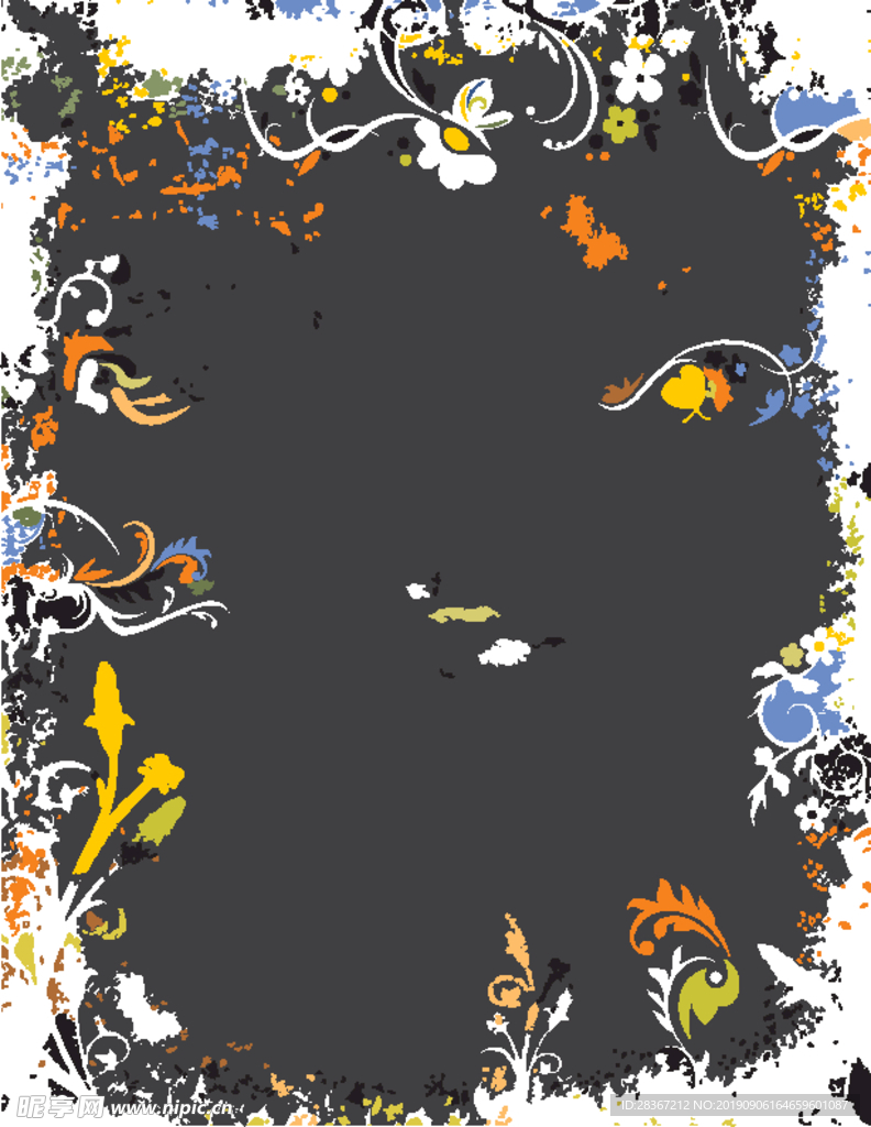 图案 花纹 纹理 画框 元素