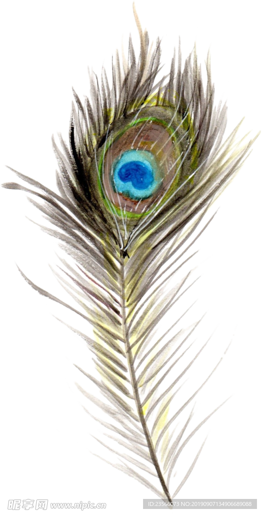 小清新水彩树林元素