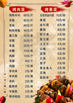 烧烤菜单
