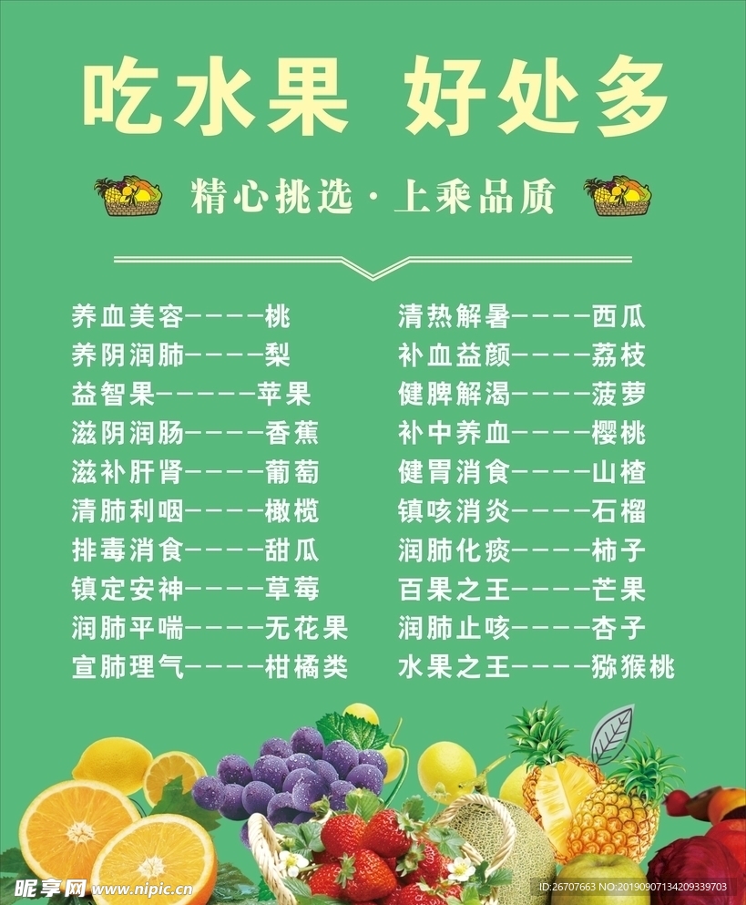 水果功效 水果种类 水果作用