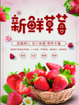 新鲜草莓海报