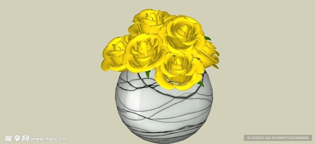 花瓶SU模型