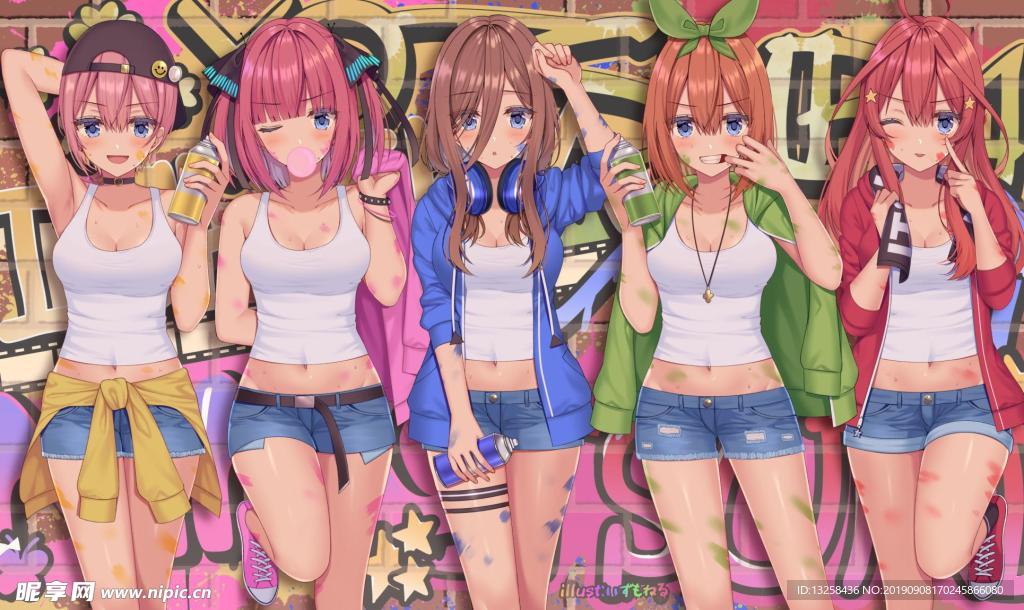 女孩卡通插画动漫人物