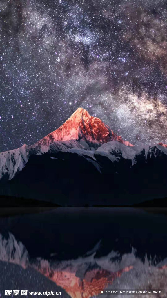 梦幻般的雪山图片