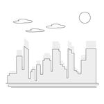 矢量城市建筑剪影图片