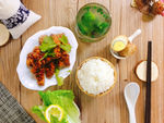 蒜香排骨饭 炸排骨饭