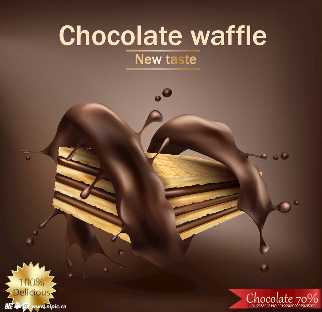 巧克力美食广告海报