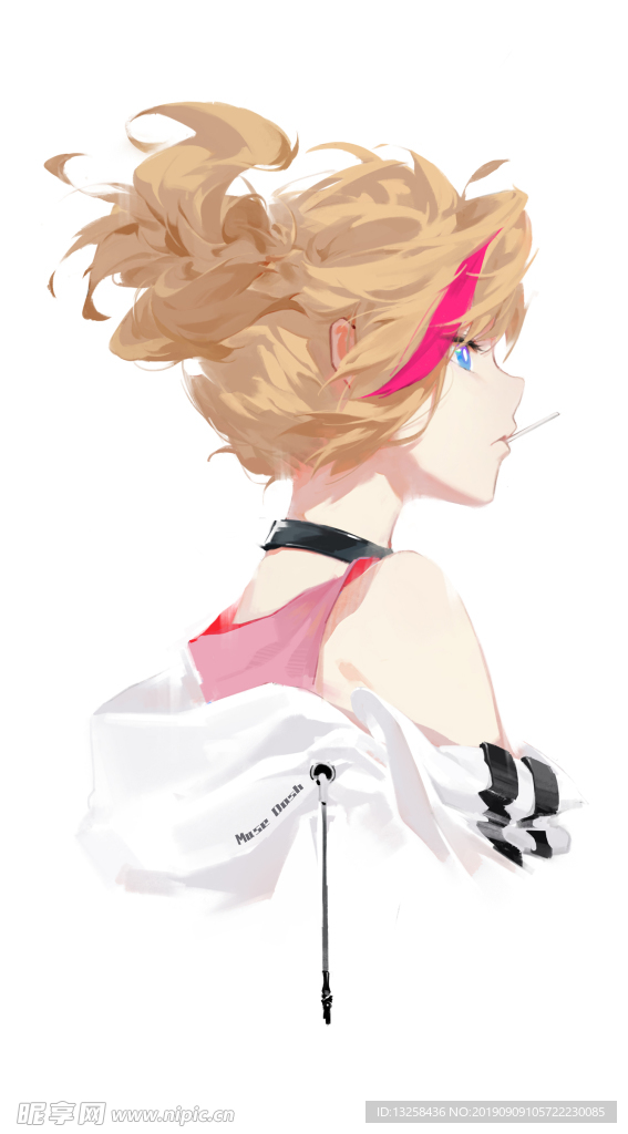 女孩卡通插画动漫人物