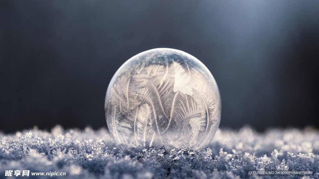 雪花冰球背景