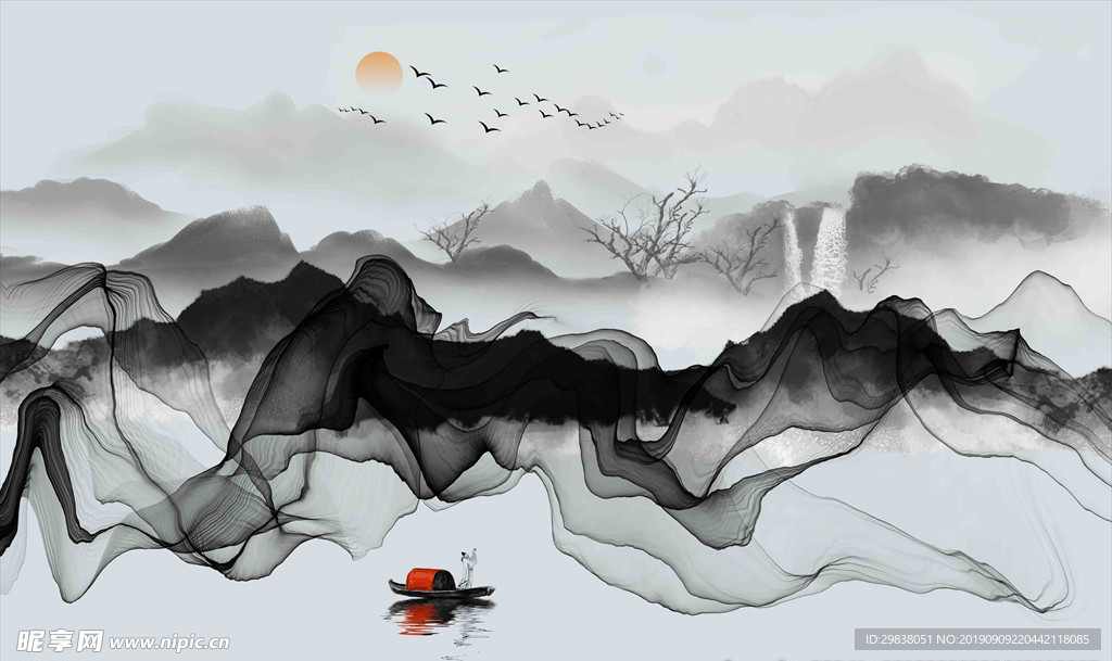 水墨山水画