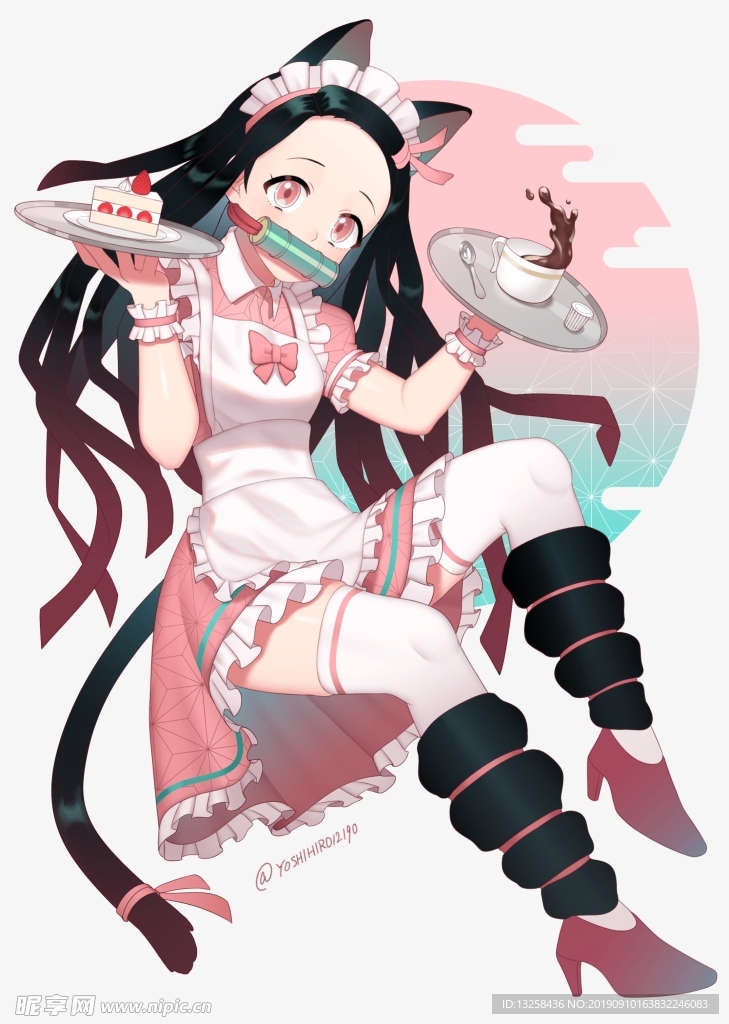 女孩卡通插画动漫人物