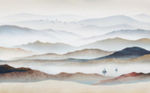 油画山水图