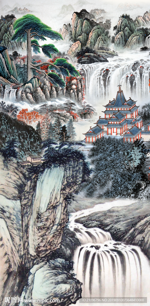 玄关 国画山水