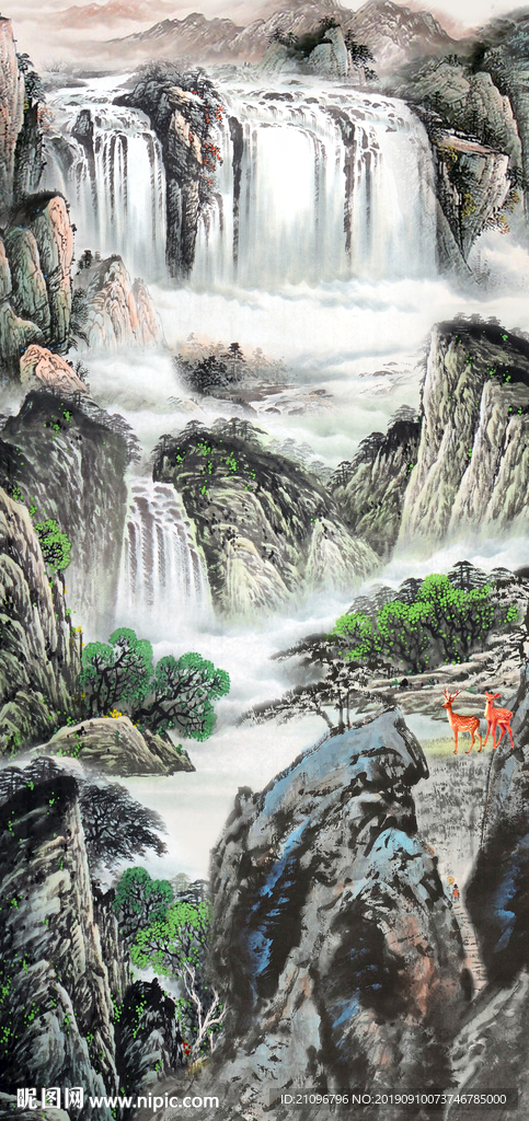 玄关国画山水