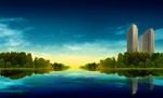 湖畔房产风景