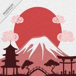 彩色亚洲景观