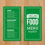 绿色素食食品菜单