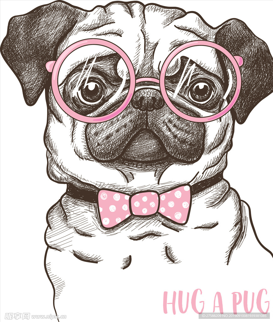 粉色眼镜狗