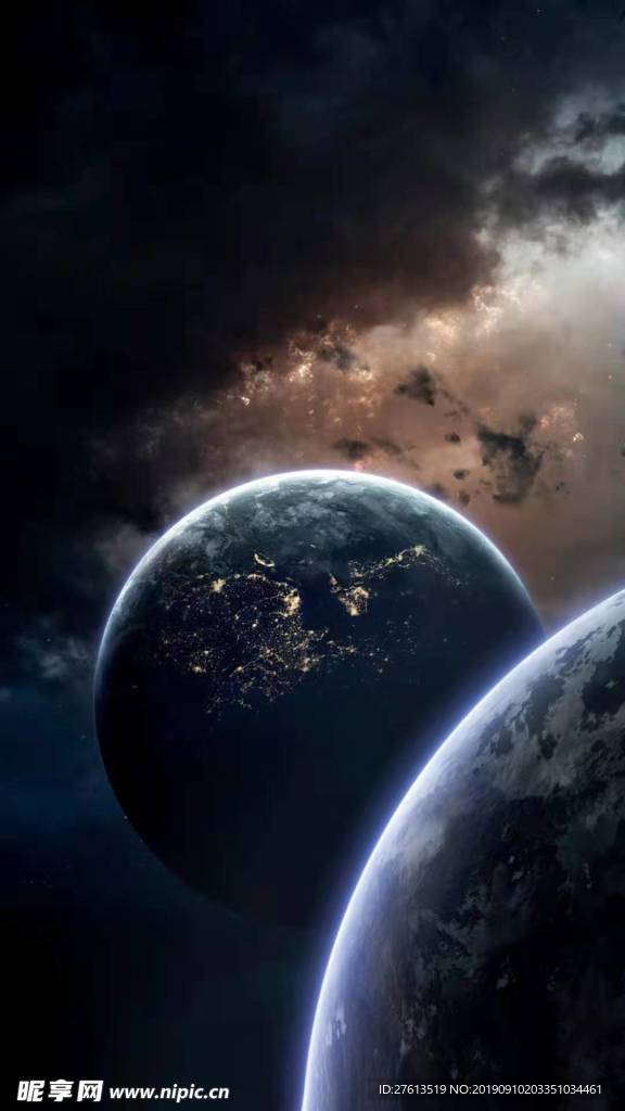 宇宙中的星球图片