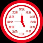 社会主义核心价值观 钟表
