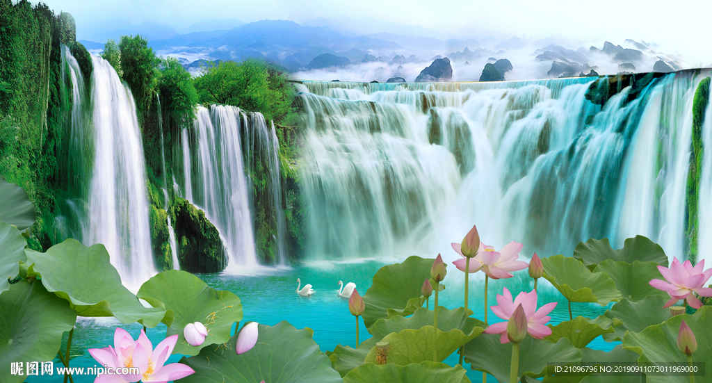 客厅背景 山水风景