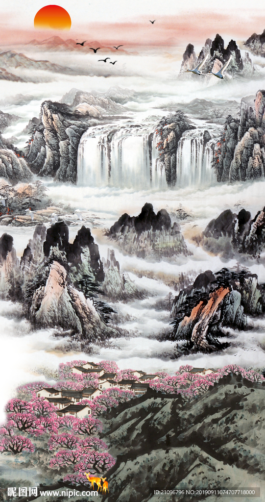 玄关 山水国画