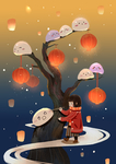 元宵节创意插画