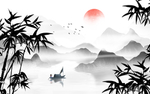山水背景墙