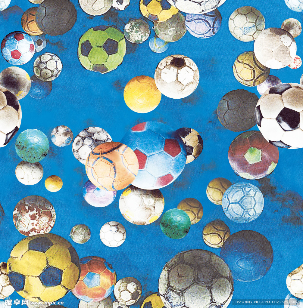 水彩足球