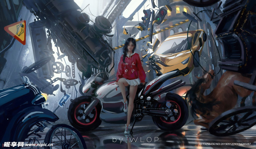 女孩卡通插画动漫人物