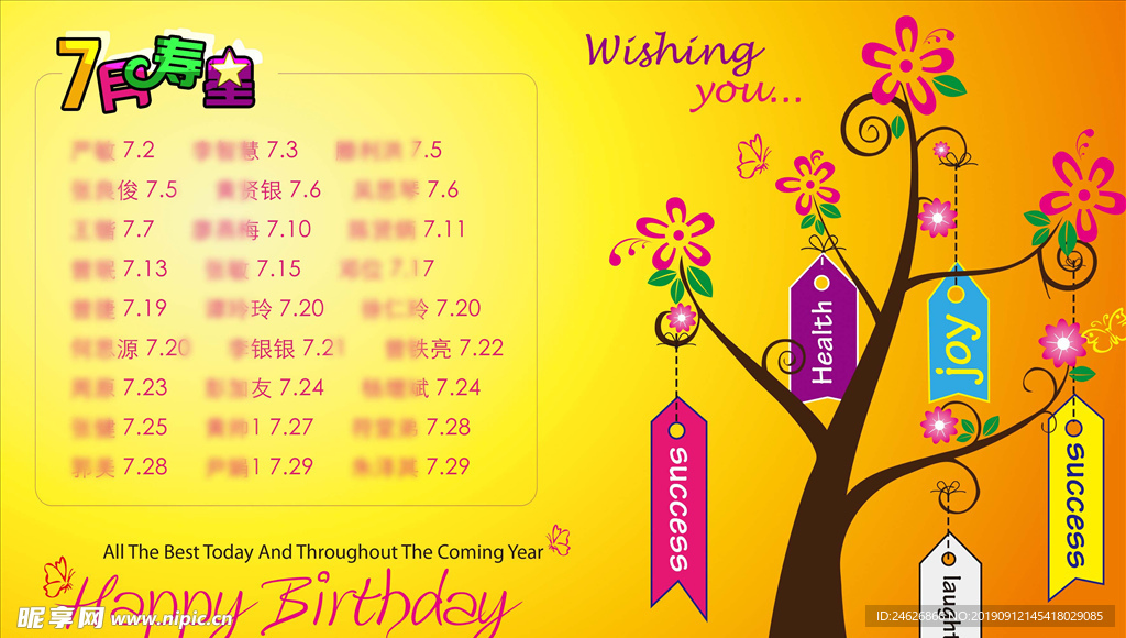 生日许愿树