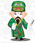 京剧演员 蒋干 矢量图