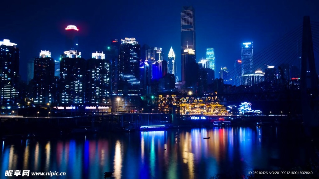 城市夜景灯光景