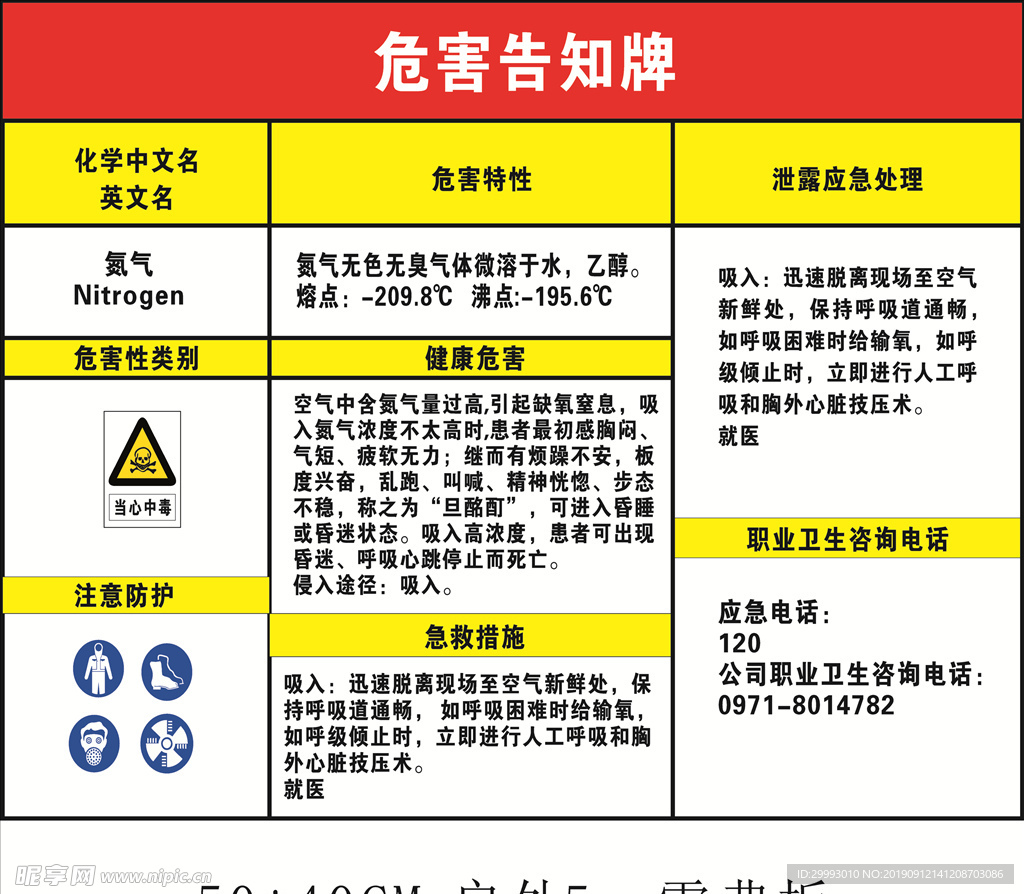 危害告知牌