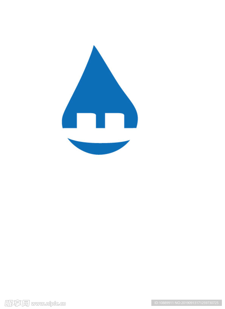 水滴形logo设计字母m