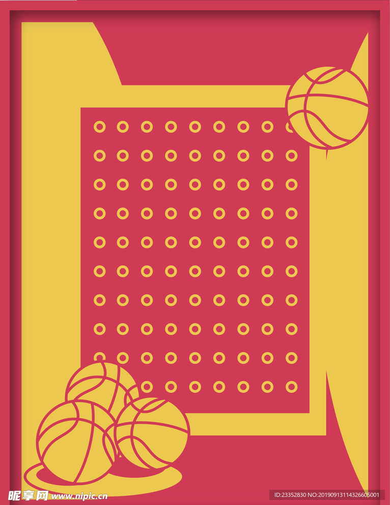 篮球海报背景喜庆