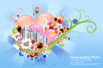 鲜花城市插图