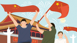 国庆节手绘插画