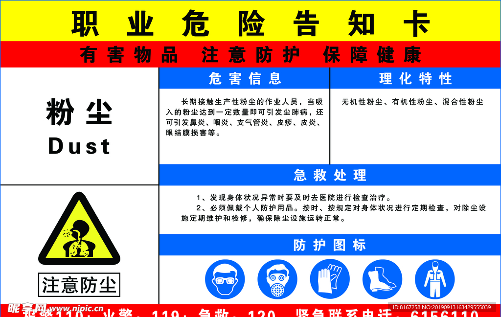 粉尘危险源告知卡