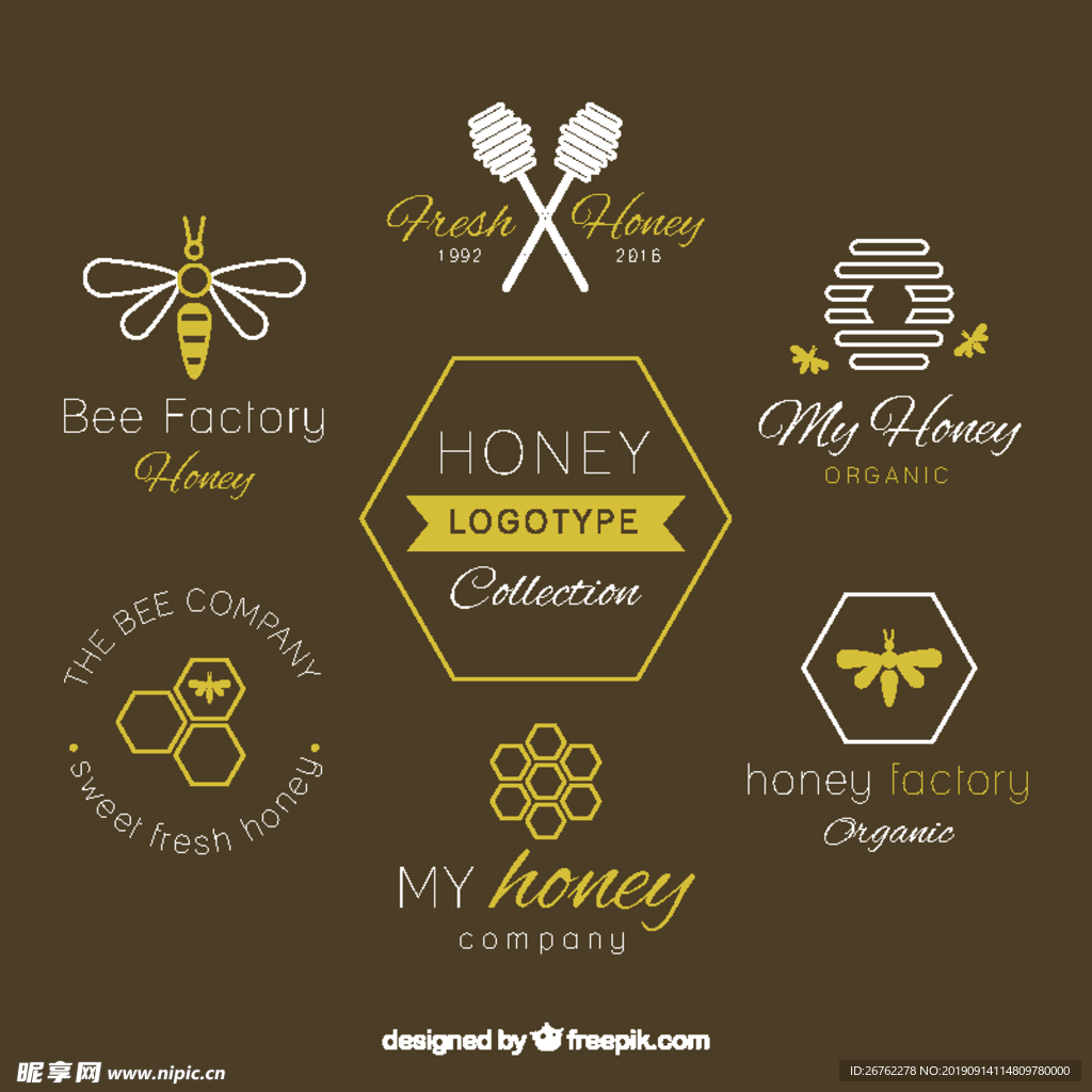 平面蜂蜜标识类型