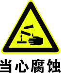 当心腐蚀标识