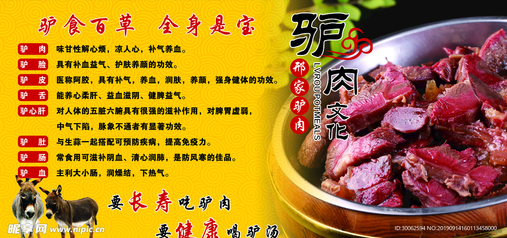 驴肉展板
