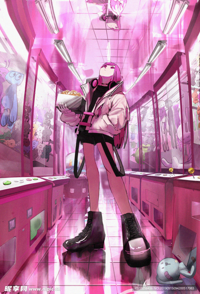 彩色卡通人物插画背景