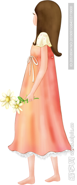 卡通人物小女孩元素素材