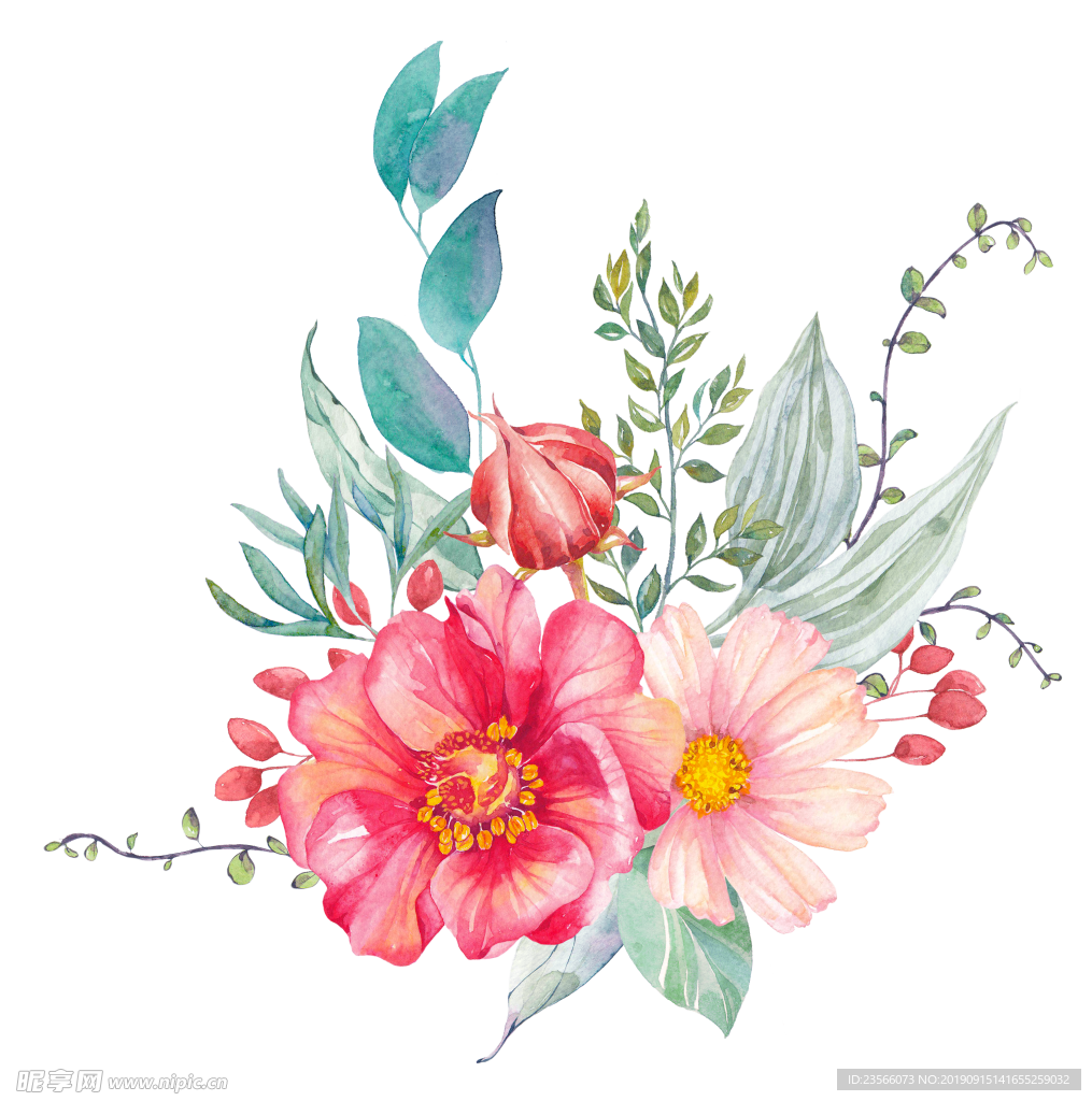 传统花朵花纹图案