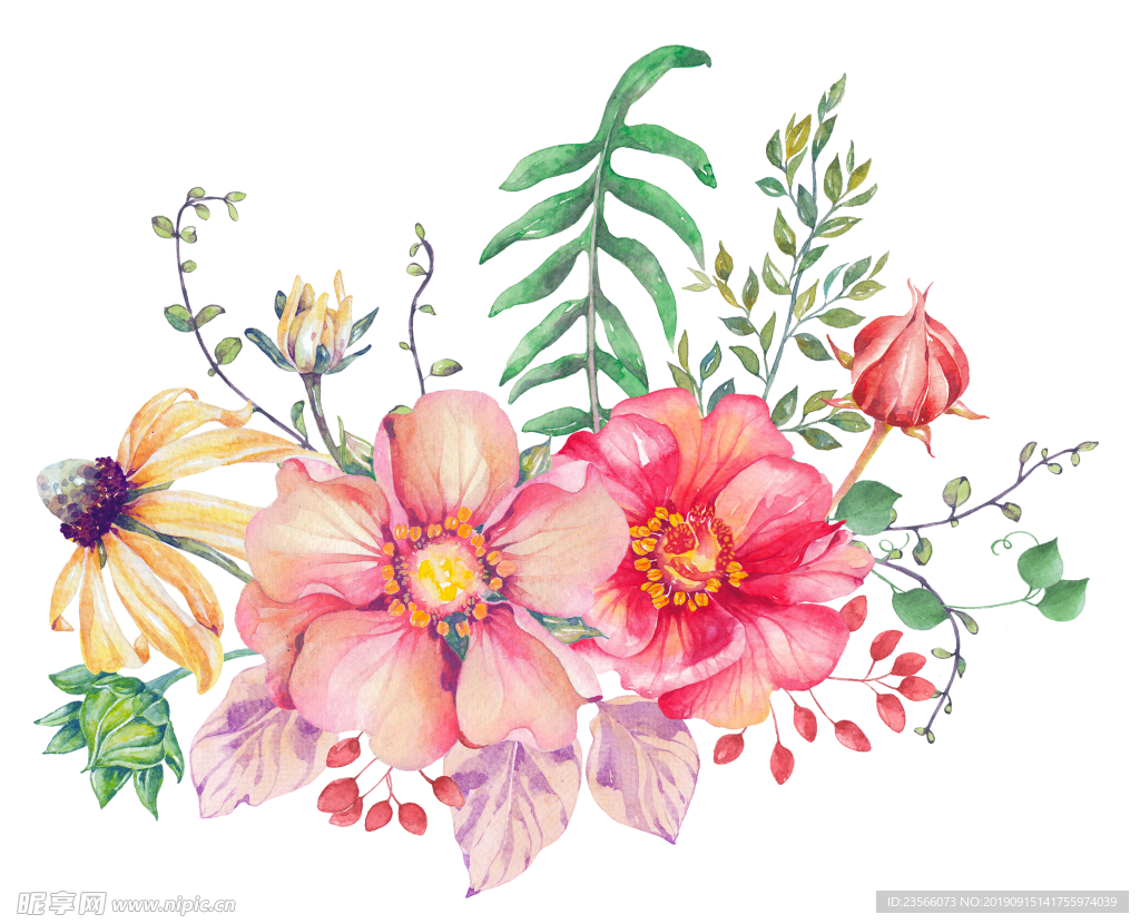 传统花朵花纹图案