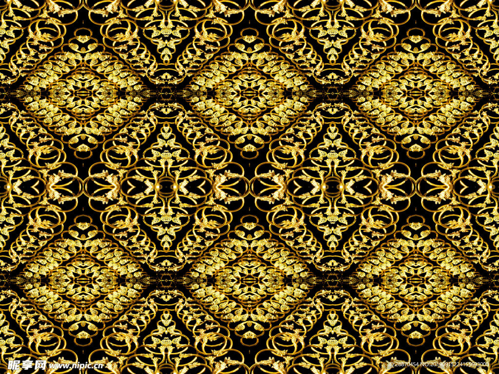 金色的对称背景图案