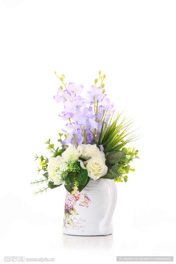 花瓶假花花卉拍摄