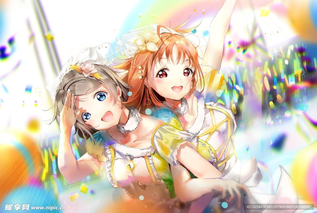 彩色卡通人物插画背景