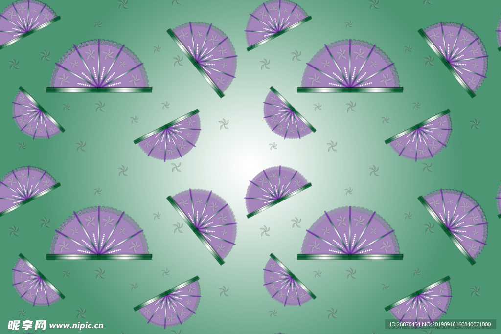 扇花图案